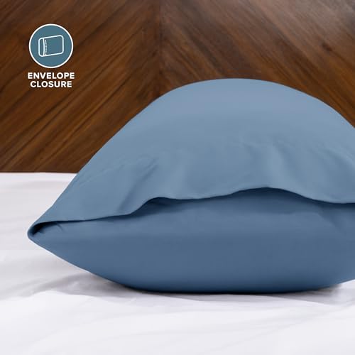 Image of Bare Home Microfiber Body Pillow Cover - Ultra Soft & Cooling - Double Brushed - Envelope Closure - Easy Care (21''x54'' Body Pillow Cover, Coronet Blue)