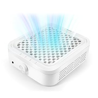 JODSONE 120W Nail Dust Collector Powerful Vacuum Fan Dust Collector Nail with Reusable Filter Manicure Tool for Nail Polishing Salon and Home Use