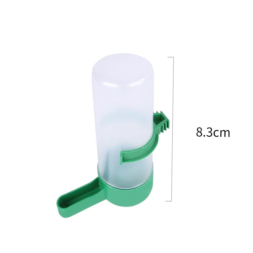 Automatyczny karmnik dla ptaków Butelka na wodę dla ptaków Pojemnik na poidełko Wiszący dozownik żywności (Kolor: Zielony Rozmiar: 13,3 cm) (Zielony 12 CM)