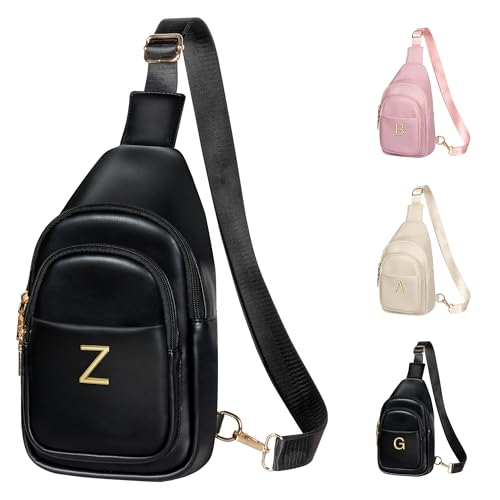 Birthday Gifts for Women Teen Girls, Initial Crossbody Sling Bag, Travel Purse for Women, Friends Sister Gifts