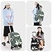Rolling Backpack for Girls, Roller Backpack with Wheels for Boys, Kids Trolley School Bags Wheeled Bookbag on 6 Wheels, Green