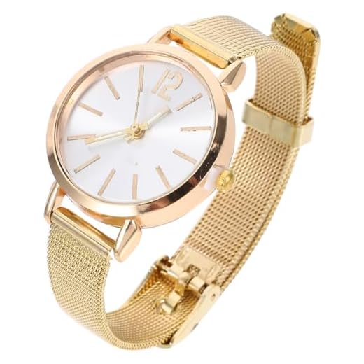 Hemobllo Relojes De Mujer Dorados Baratos Reloj de para Mujer Reloj de de con Banda de Fácil de Leer Reloj de para Mujer Reloj (Dorado) Reloj Dorado Y Plateado Mujer