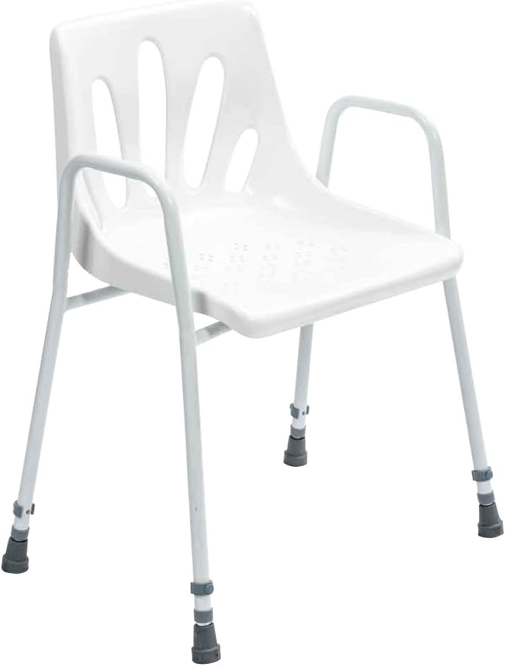 NRS Healthcare Shower Chair with Arms P01560 Height Adjustable