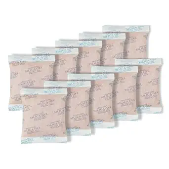 ROOMLINE Silica Gel Packets - 10 Pcs 50 Gram Desiccant Packs for Storage Moisture Absorbers Silica Gel Desiccant Packets Rechargeable Desiccant Dehumidifiers Bags for Moisture Control