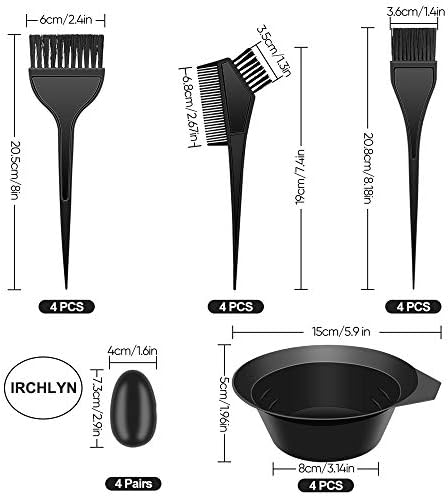 Hair Dye Brush and Bowl Set Hair Dye Kit Hair Tint — top-down angle highlighting key features