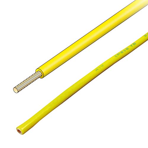 JAPPY 600V電気機器用ビニル絶縁電線 KIV 0.75SQ-JP 黄