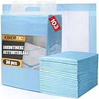 KIBERTIC Inkontinenz-Bettschutzauflage Einweg (80x150 für, 4, stück) - Superabsorbierende & wasserdichte Einweg-Bettunterlage für Erwachsene, Senioren & Pflegebetten – Ideal für Matratzen & Sofas