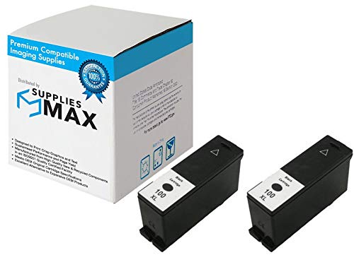 Compatible Replacement for Lexmark S301/S305/S405/S505/S605/S815/S816/PRO 901/705/805/905 Black High Yield Inkjet (2/PK-510 Page Yield) (NO. 100XL) (14N0848)