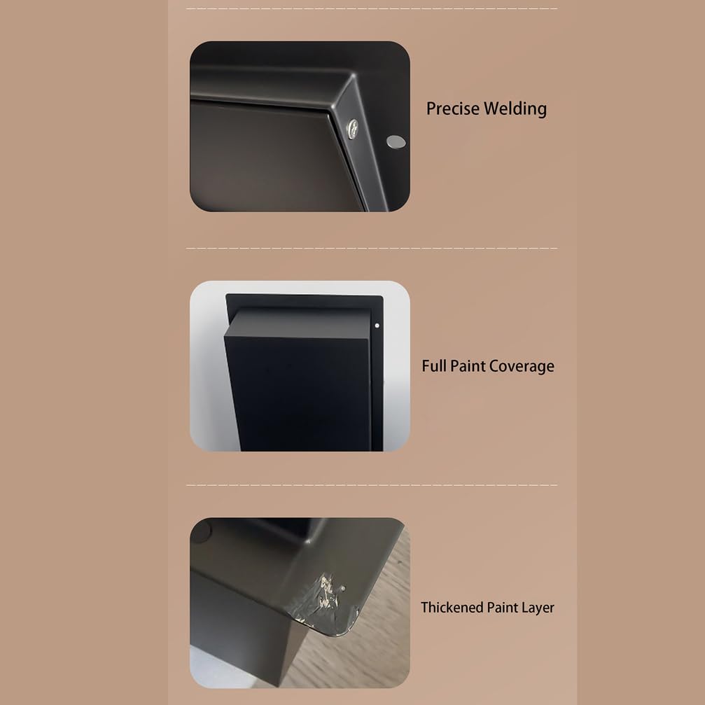 Portarrollos Empotrado, Estante De Baño De Acero Inoxidable con Espacio De Almacenamiento, Organizador para Nichos De Baño Y Portarrollos Empotrado En La Pared Negro,Negro,L32*H32*W12.5
