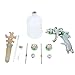 SALUTUYA Oil Paint Spray Gun,Oil Paint Household Furniture Airbrush High Atomization Spray Gun Press-Feed Airbrush(1.4mm (with 2.0/1.7mm Accessories))