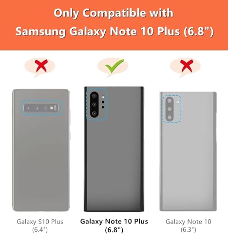 Étui portefeuille pour Samsung Galaxy Note 10 Plus, protection cuir PU - 2