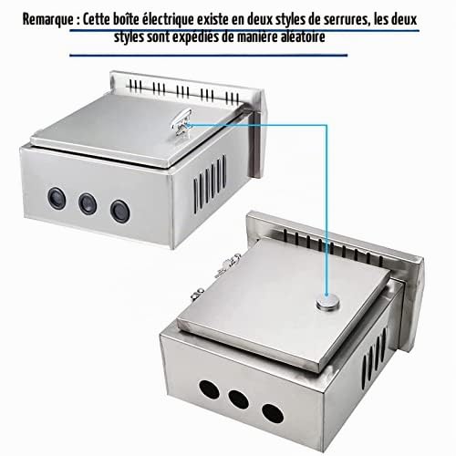 Coffret Electrique Etanche Exterieur,Boite Etanche Electrique Exterieur avec Serrure,Armoire en Acier Inoxydable avec Panneau Isolant - Applicable à Intérieures et Extérieures|600x500x180mm