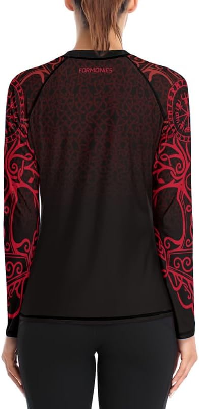 Viking Women's Compression Shirt Long Sleeve MMA BJJ Rash Guard Grappling Jiu Jitsu No Gi