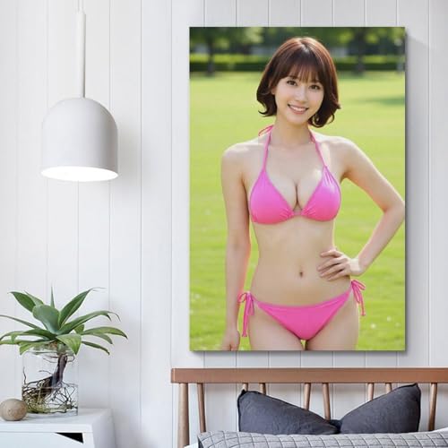 生見愛瑠女優アートポスター(2)キャンバス壁画バスルーム ベッドルーム オフィス装飾アート作品24x36inch(60x90cm) [5]
