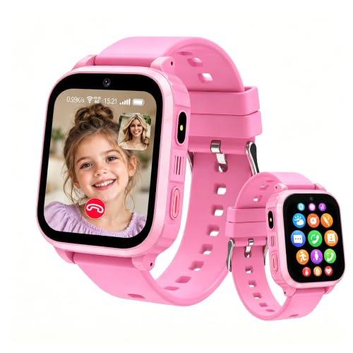 Kinder Smart Watch 4G mit GPS, Videoanruf, SOS, Geschenk für Mädchen Junge