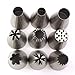 Tumtanm 9 pack Large piping nozzles, Seamless Icing Nozzles for Cake Decorating