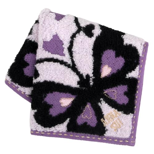 【アナスイ】 ミニ タオルハンカチ（20cm）バタフライ (パープル) 婦人 レディース タオル ハンドタオル 約20cm 109048-0013-03