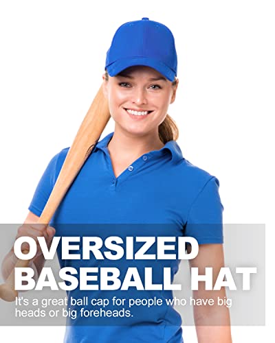 Image of Zylioo Oversize Baseball Cap XXL Big Head Hats for Men Large Dad Hats High Crown Structured Cap Adjustable 22 inch-25.5 inch