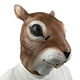 HELAOGUI Realistic Latex Squirrel Mask Full Head Costume for Adults - Hilarious & Cute Halloween Mask for Parties