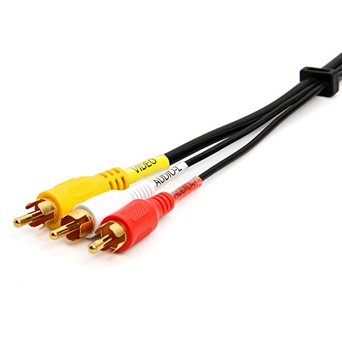 Cmple - 3-Male Rca To 3-Male Rca Composite Video Audio A/V Av Cable Gold Plated - 1.5 Feet #TOP2