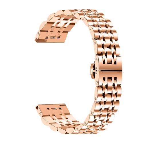 [XGYOMVB] OnePlus Watch 3�p 22mm �N���V�b�N�X�e�����X�X�`�[���o���h OnePlus Watch 2/2R/3�p ���^���X�g���b�v�u���X���b�g �E�H�b�`�A�N�Z�T���[(Rose gold,22mm Universal)