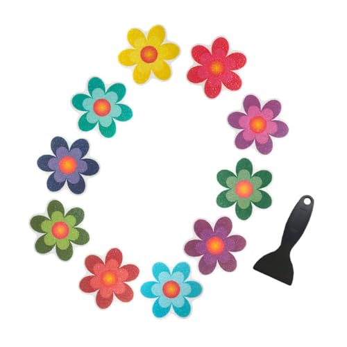 Didiseaon Adesivi Antiscivolo per Pavimenti Bagno e Piscina Decorazioni Doccia e Vasca in Peva Resistente e Sicuro con Design per Scale e Vasche