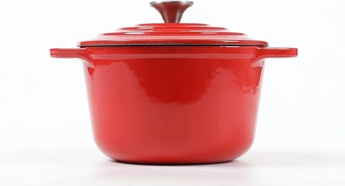 Miniatura 8 de HAWOK Sartén de hierro fundido esmaltado Mini 1.5 QT Naranja