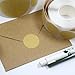 1.5 Inch Light Brown Round Stickers, 500 Pcs Color Coding Dot Stickers, Matte Finish Self-Adhesive Writable Kraft Labels for Packages, Jars, Containers, or Craft Projects