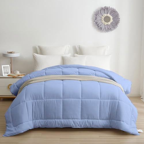 Image of Razzai All-Season Comforter 110 GSM | Super Soft & Lightweight Comforter Single Bed Comforter (60 inch X 90 inch Inches /152Cm X 228Cm) - Single Bed Comforter | Sky Blue