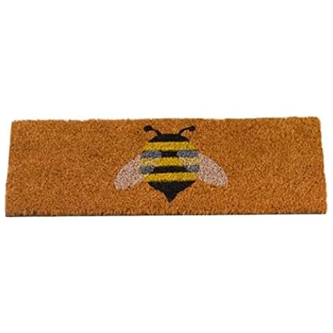 Smart Garden Natural Coir Anti Slip Insert Bumble Bee Door Mat 53x23cm Cover