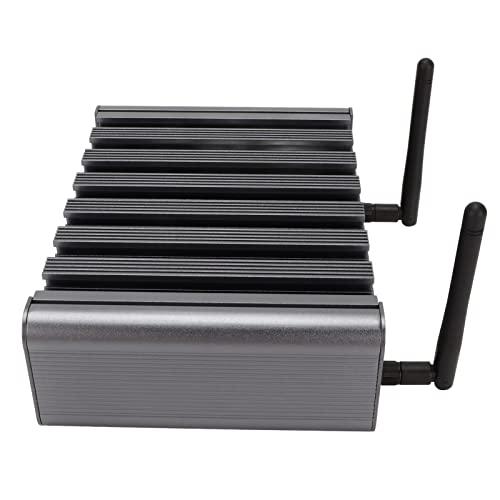 Tosuny Mini PC, Microcomputadora de Cuatro Núcleos, 8 GB de RAM, 128 G de ROM, Procesador Intel J1900, Pantalla Dual HDMI+VGa 4K, Computadora Industrial sin Ventilador Windows 10 Pro