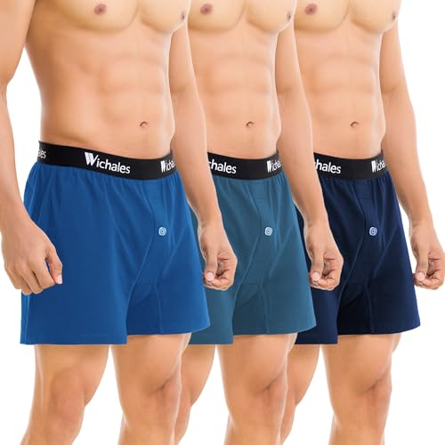 Image of Mens Boxer Shorts Loose Fit Underwear Sleep Short for Men 3 Pack