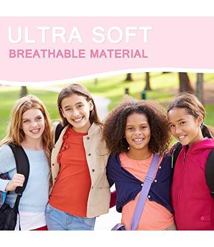 Cyndeelee Girls Training Bra Cotton Stretch Bralette Sports Bra, 3-Pack (7-14) (Purple Tie Dye/White/Grey, 10-12) #TOP5
