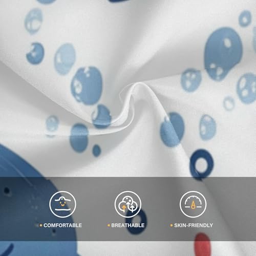 Boccsty Crab Dolphin Ocean Animals Corals Sea Boy Summer Shorts Sets Hawaiian Toddler Boys T-Shirt & Pants 2 Pcs 3T4