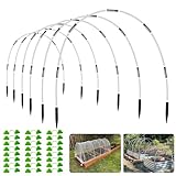 OOTONAT 8FT Garden Hoops Grow Tunnel Kit - Rust-Free...