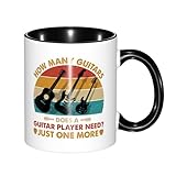 Beidseitig Bedruckt Tassen, Teetasse Wie Viele Gitarren Braucht Ein Gitarrist? Nur Noch Eine Lustig Teetassen Für Arbeit Kaffee 330Ml