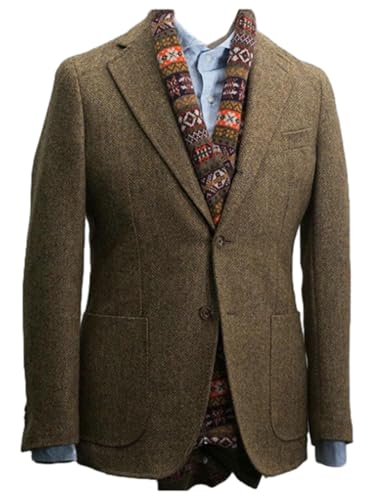 Manteau uniforme hommes style herringbone chic pour le bureau et sorties