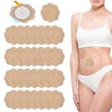 30pcs Patchs à l’Huile de Ricin pour Nombril, Compresses Autocollantes Absorbantes en Tissu Spunlace