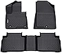 JDMON All Weather Floor Mats Compatible with 2022 2023 Hyundai Tucson (No Hybrid Models), 2 Row Front & Rear Custom Fit TPE Floor Liner Black