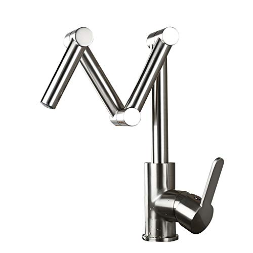 Robinet de cuisine pliant et extensible avec bec pivotant - 2