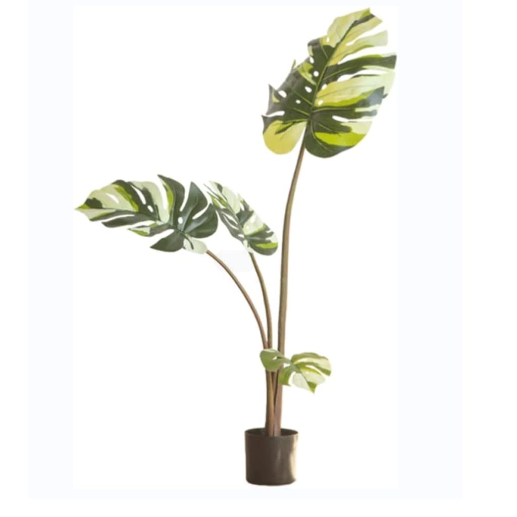 Árbol Artificial de Palma Artificial, árbol de imitación de Hoja de Tortuga Pintada Artificial Adecuado para la decoración de Interiores y Exteriores de la Oficina en el hogar Plantas Falsas