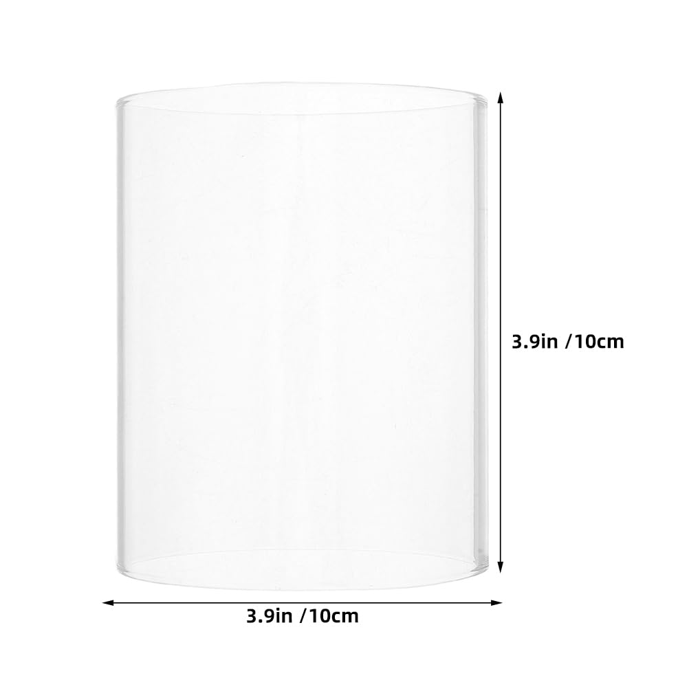 ULTECHNOVO Cilindro de vidrio para velas portavelas transparente Cilindro de luz sin fondo adecuado para velas grandes decoración de mesa y celebraciones