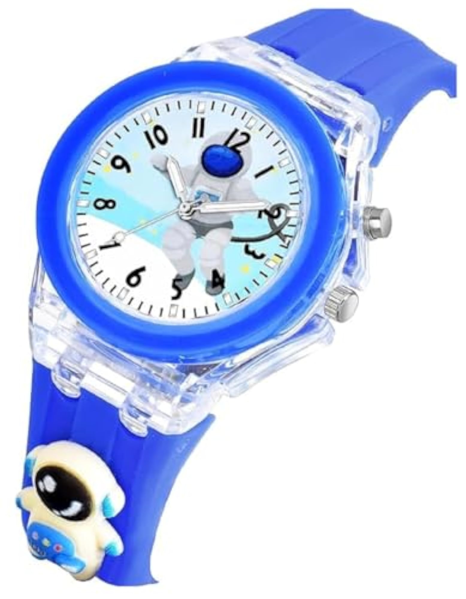 Kids Unicorn Rainbow Analog Watch, Pink Silicone Strap