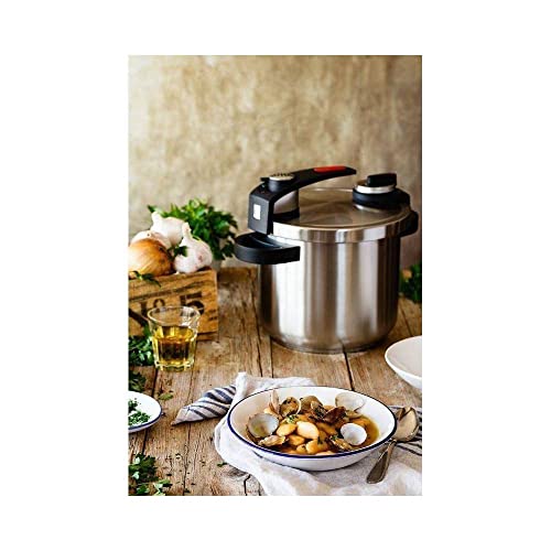 BRA Tekna Olla a Presión Rápida de Fácil Apertura de 4 Litros, Fabricada en Acero Inoxidable 18/10, Con 2 Programas de Cocción y Sistema de Bloqueo de Apertura, Apta para Todo Tipo de Cocinas - imagen 5