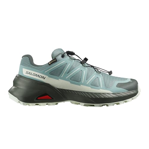 Salomon Women's Speedcross Peak Gore-Tex Trail Running Shoe, Waterproof All-Terrain Performance for Hiking & Long Trail Sessions - Trooper/Tourmaline/Clearly Aqua - 8 Medium