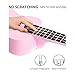ADM Ukulele for Beginners Hawaiian Wood Ukelele Kit for Kids Adult Student Starter Professional Ukalelee Pack Bundle with Free Lessons Gig Bag Strap Nylon String Tuner (Pink, 21 Inch)