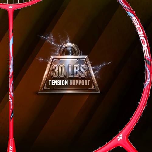 Image of Yonex Graphite Strung Badminton Racquet Astrox Lite 45i (G4, 77 Grams, 30 lbs Tension, Scarlet)