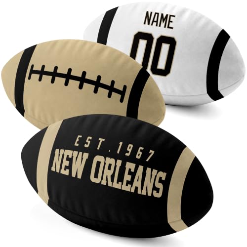 Image of ANTKING New Orleans Throw Pillow Custom Name Number for Men Boy Gifts | Personalized Gift for Youth for Birthday Christmas