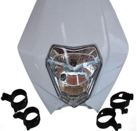 Motorcycle Dirt Bike Dual Sport Off-Road Headlight for Honda Kawasaki Suzuki Yamaha Custom (Green)