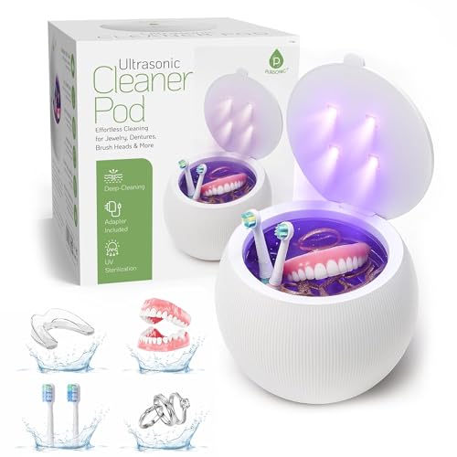 Limpiador ultrasónico Pursonic para eliminar suciedad en dentaduras postizas y joyas